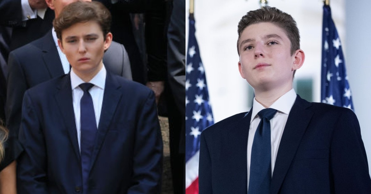 Picture Of Barron Trump During Rare Public Appearance